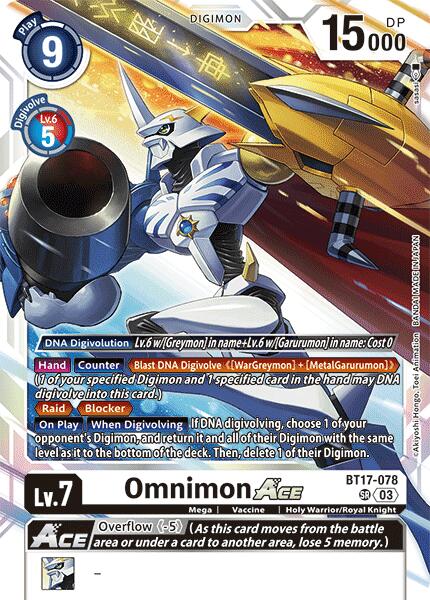 Omnimon ACE [BT17-078] [Secret Crisis] | Amazing Games TCG