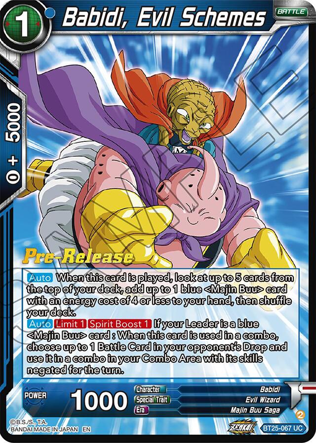 Babidi, Evil Schemes (BT25-067) [Legend of the Dragon Balls Prerelease Promos] | Amazing Games TCG