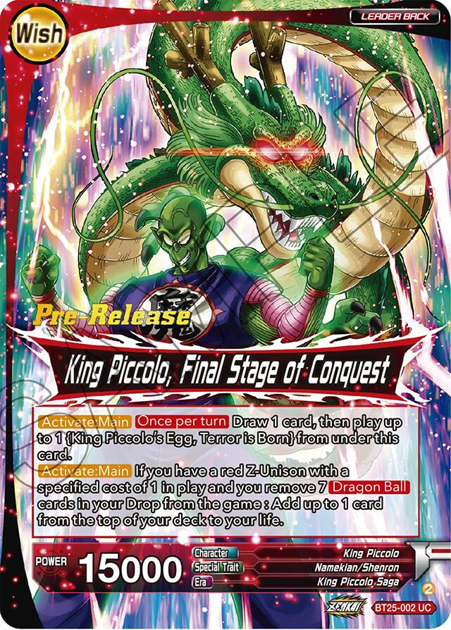 King Piccolo // King Piccolo, Final Stage of Conquest (BT25-002) [Legend of the Dragon Balls Prerelease Promos] | Amazing Games TCG