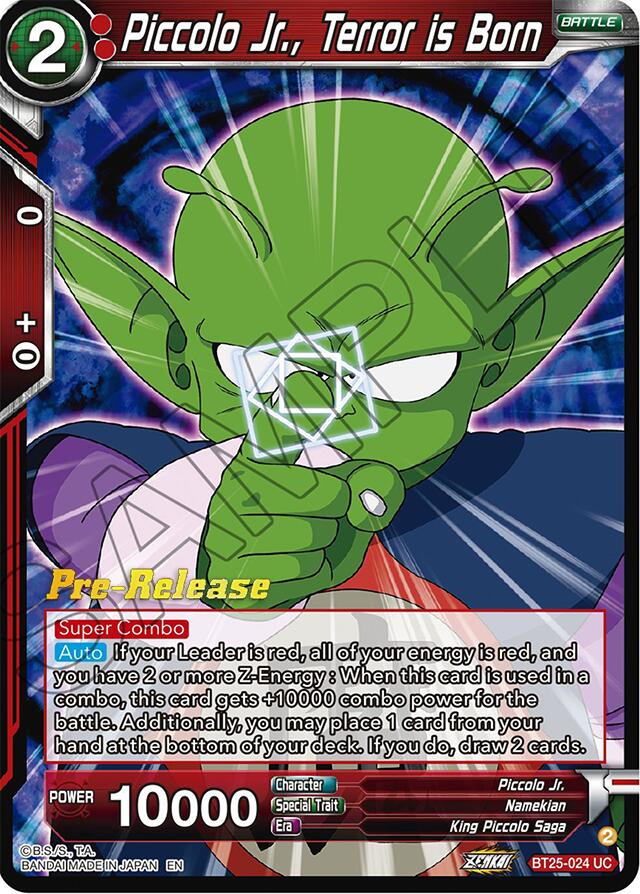 Piccolo Jr., Terror is Born (BT25-024) [Legend of the Dragon Balls Prerelease Promos] | Amazing Games TCG