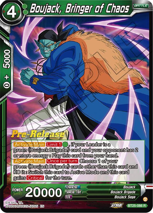 Boujack, Bringer of Chaos (BT25-086) [Legend of the Dragon Balls Prerelease Promos] | Amazing Games TCG