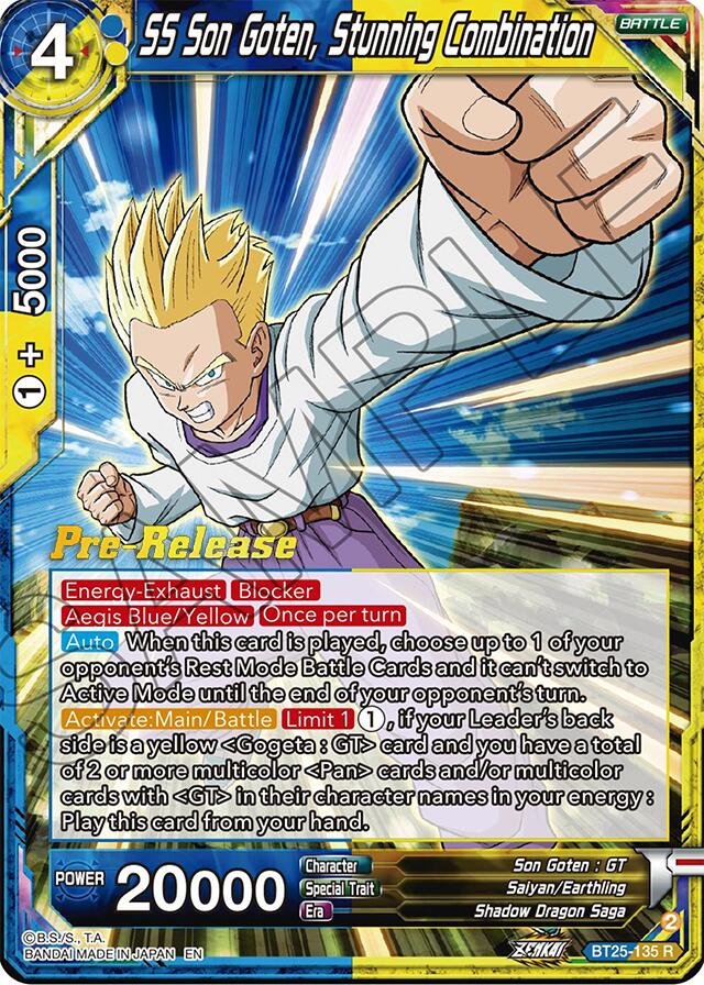 SS Son Goten, Stunning Combination (BT25-135) [Legend of the Dragon Balls Prerelease Promos] | Amazing Games TCG