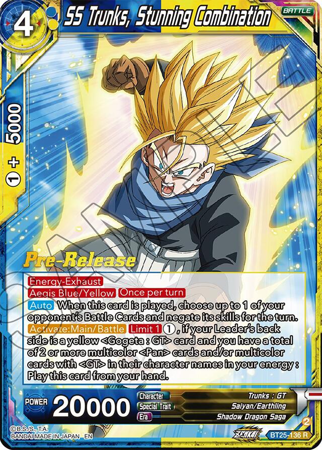 SS Trunks, Stunning Combination (BT25-136) [Legend of the Dragon Balls Prerelease Promos] | Amazing Games TCG