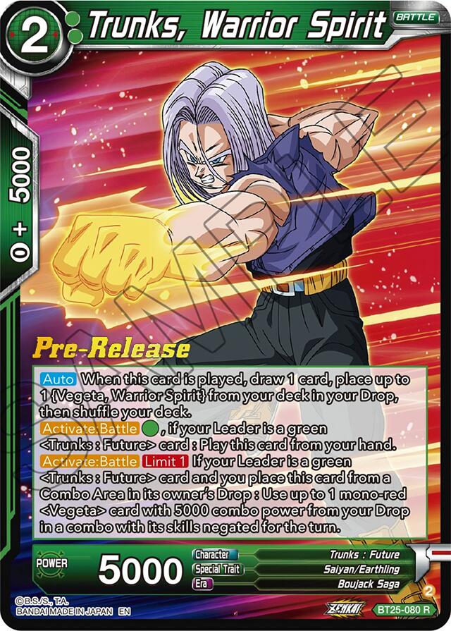 Trunks, Warrior Spirit (BT25-080) [Legend of the Dragon Balls Prerelease Promos] | Amazing Games TCG