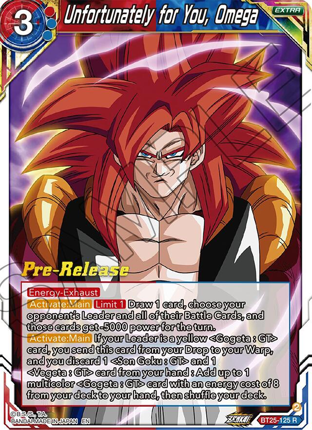 Unfortunately for You, Omega (BT25-125) [Legend of the Dragon Balls Prerelease Promos] | Amazing Games TCG