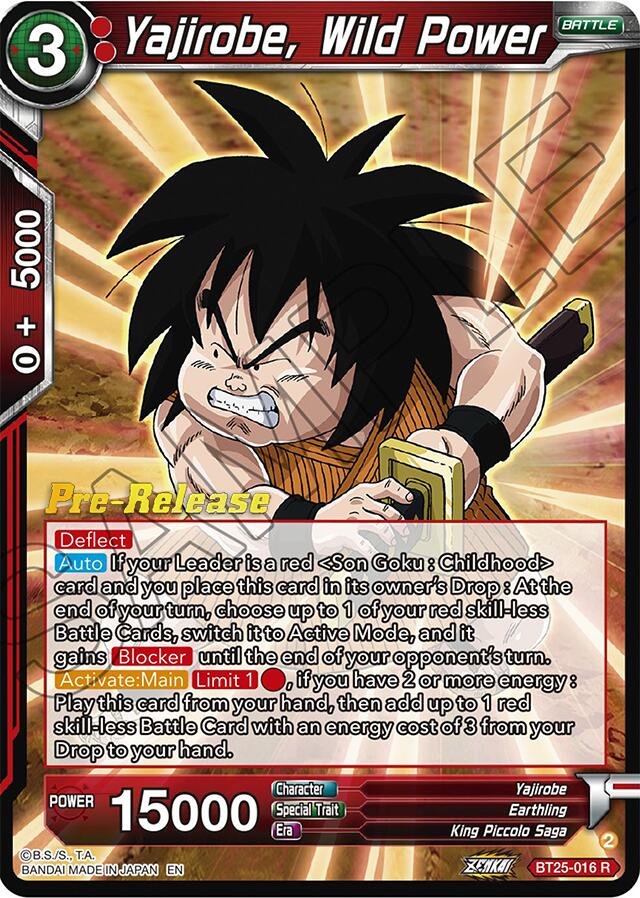 Yajirobe, Wild Power (BT25-016) [Legend of the Dragon Balls Prerelease Promos] | Amazing Games TCG