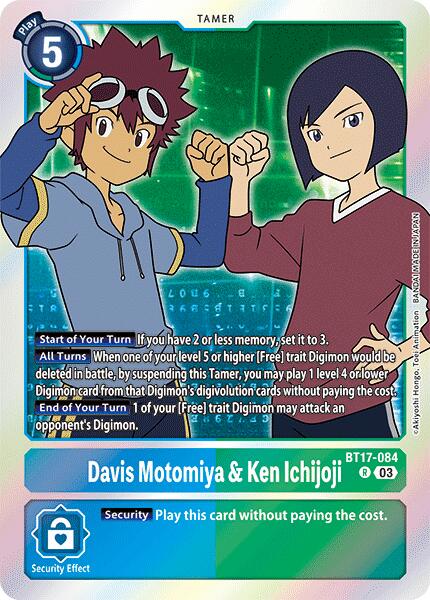 Davis Motomiya & Ken Ichijoji [BT17-084] [Secret Crisis] | Amazing Games TCG