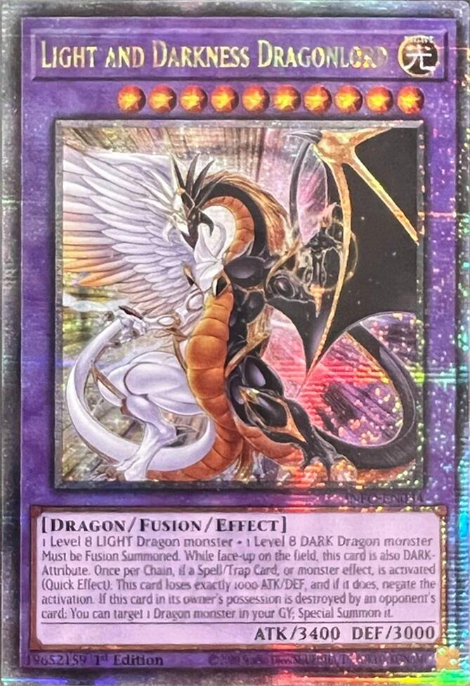 Light and Darkness Dragonlord (Quarter Century Secret Rare) [INFO-EN034] Quarter Century Secret Rare | Amazing Games TCG