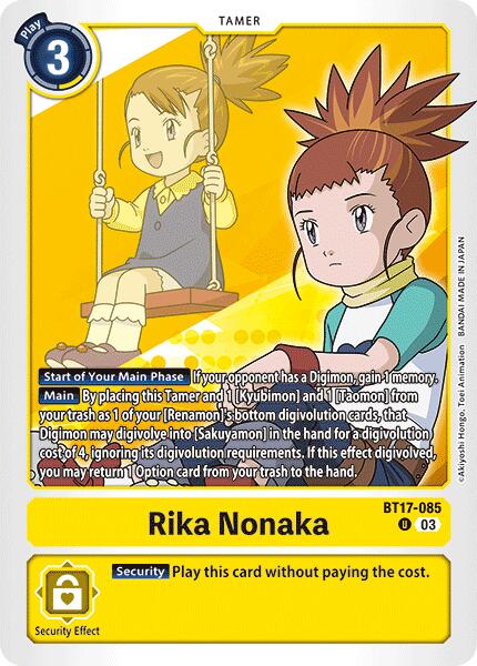 Rika Nonaka [BT17-085] [Secret Crisis] | Amazing Games TCG