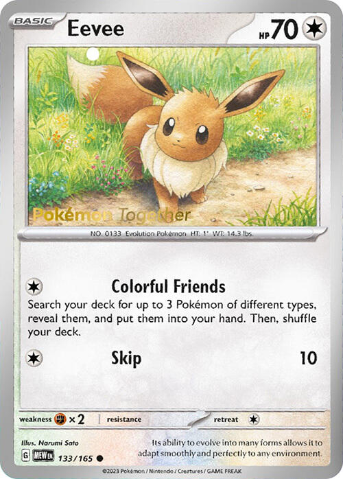 Eevee (133/165) (PokePost Promo) [Scarlet & Violet: 151] | Amazing Games TCG