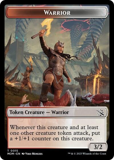 Warrior // Phyrexian Hydra (0012) Double-Sided Token [March of the Machine Tokens] | Amazing Games TCG