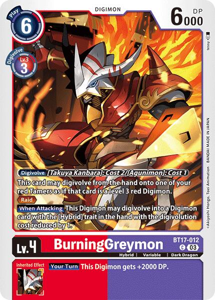 BurningGreymon [BT17-012] [Secret Crisis] | Amazing Games TCG