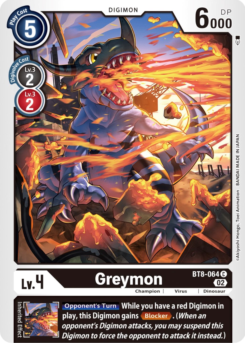 Greymon [BT8-064] (Winner Pack Dimensional Phase) [New Awakening Promos] | Amazing Games TCG