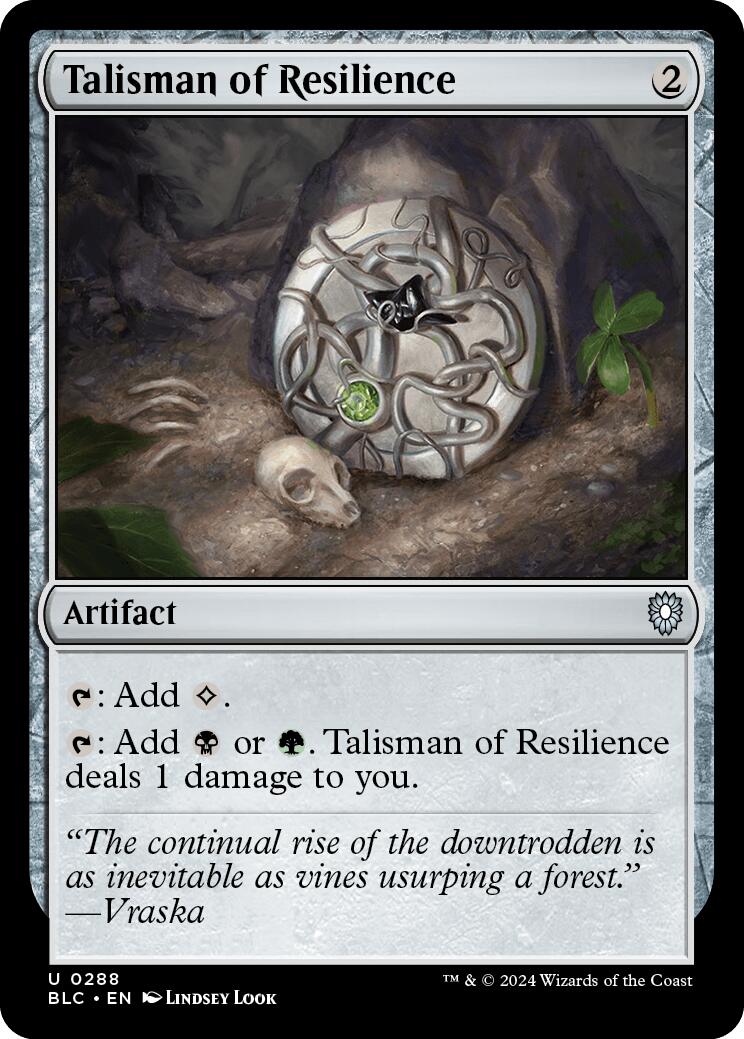 Talisman of Resilience [Bloomburrow Commander] | Amazing Games TCG