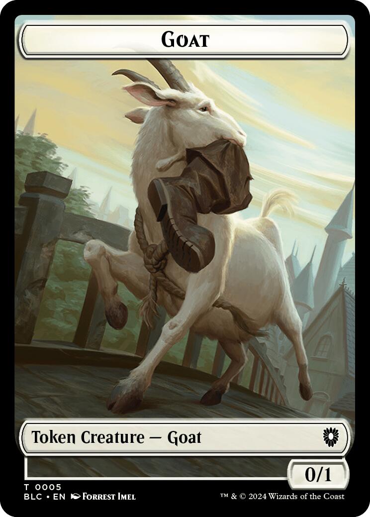 Goat // Wolf (032) Double-Sided Token [Bloomburrow Commander Tokens] | Amazing Games TCG