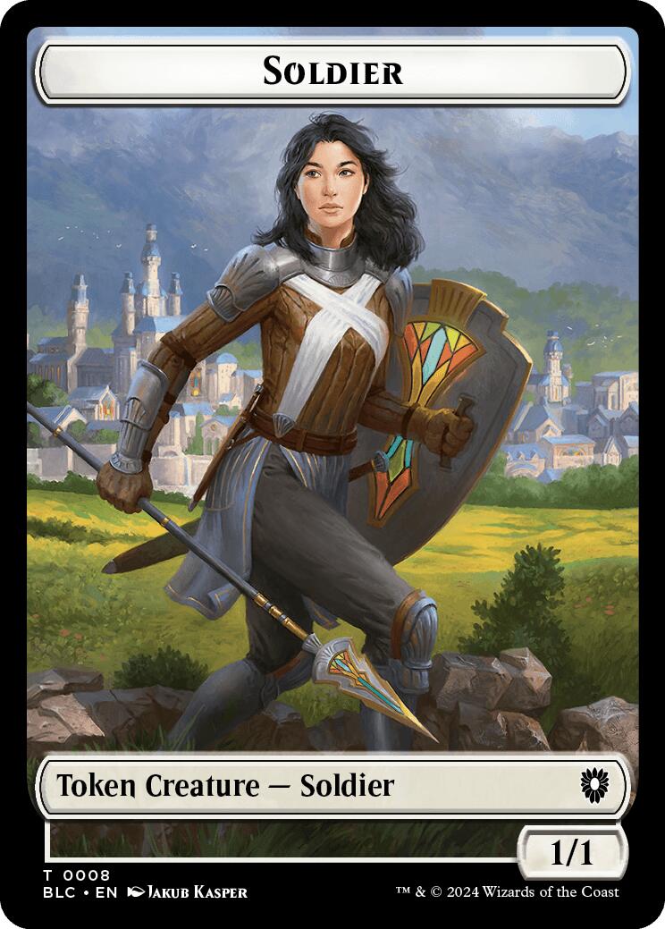 Soldier // Citizen Double-Sided Token [Bloomburrow Commander Tokens] | Amazing Games TCG