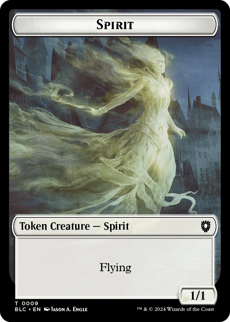 Spirit // Faerie Double-Sided Token [Bloomburrow Commander Tokens] | Amazing Games TCG