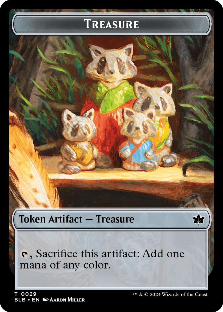 Cat // Treasure Double-Sided Token [Bloomburrow Commander Tokens] | Amazing Games TCG