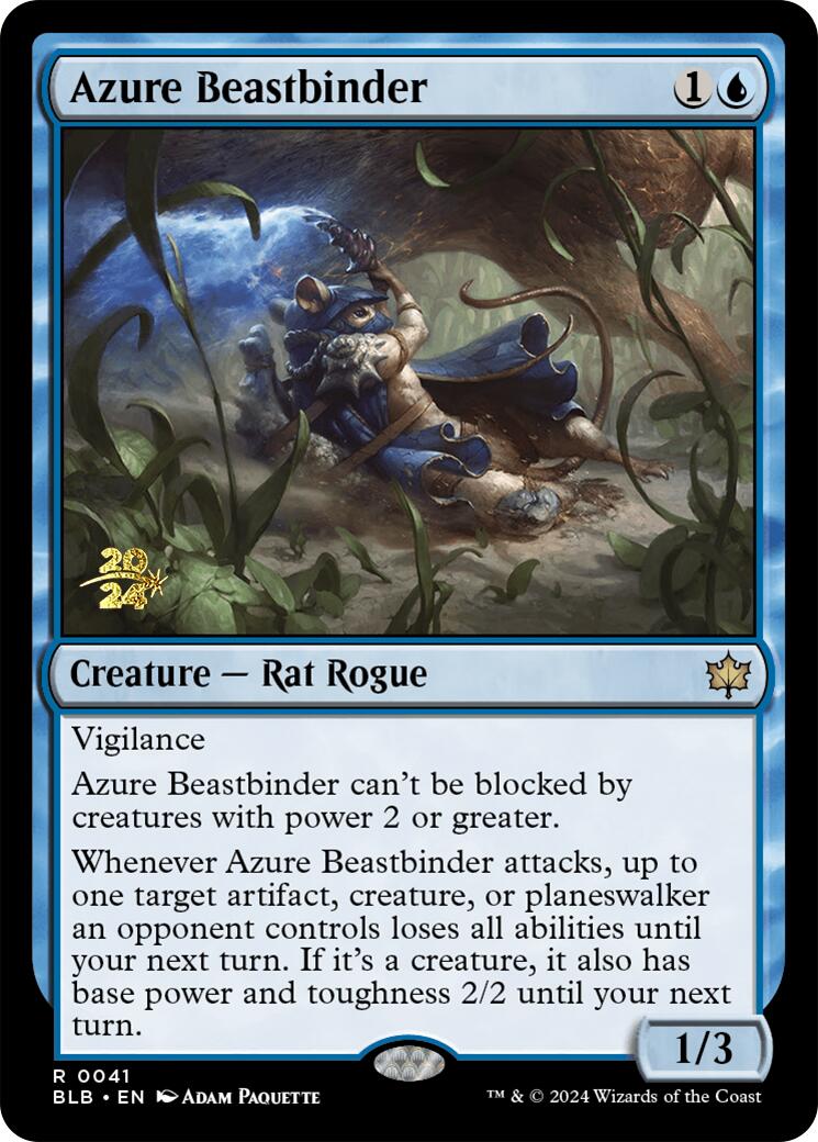 Azure Beastbinder [Bloomburrow Prerelease Promos] | Amazing Games TCG