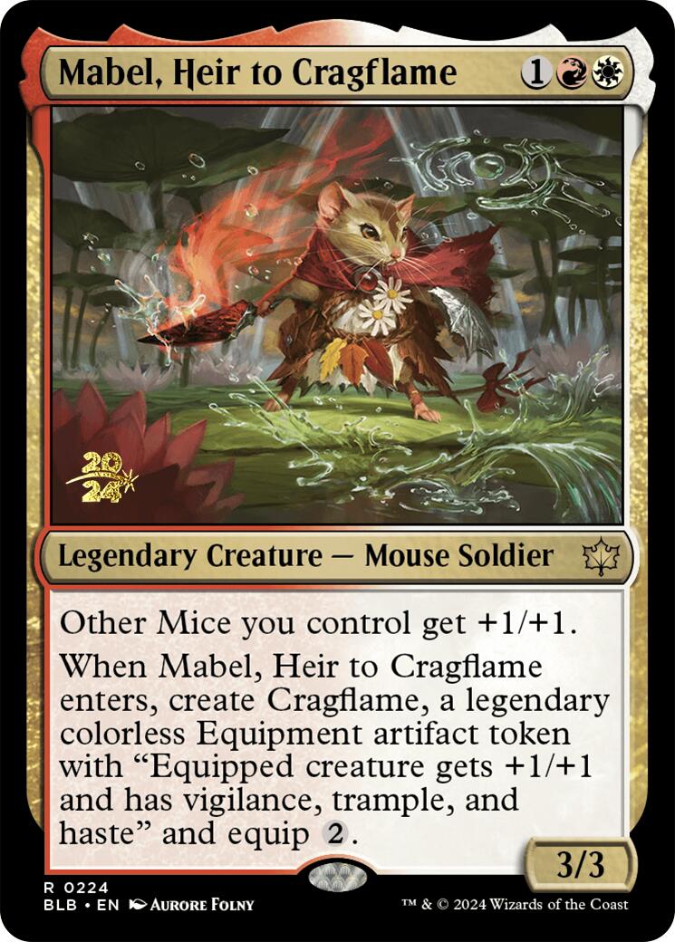 Mabel, Heir to Cragflame [Bloomburrow Prerelease Promos] | Amazing Games TCG