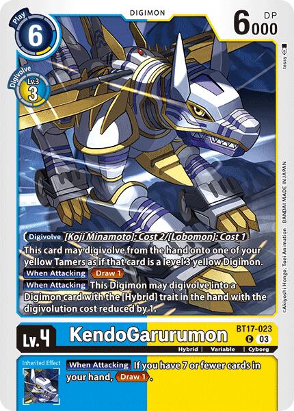 KendoGarurumon [BT17-023] [Secret Crisis] | Amazing Games TCG