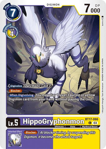 HippoGryphonmon [BT17-066] [Secret Crisis] | Amazing Games TCG