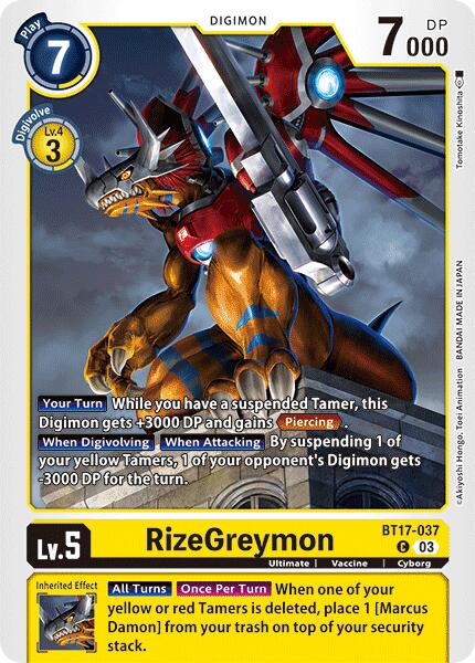 RizeGreymon [BT17-037] [Secret Crisis] | Amazing Games TCG