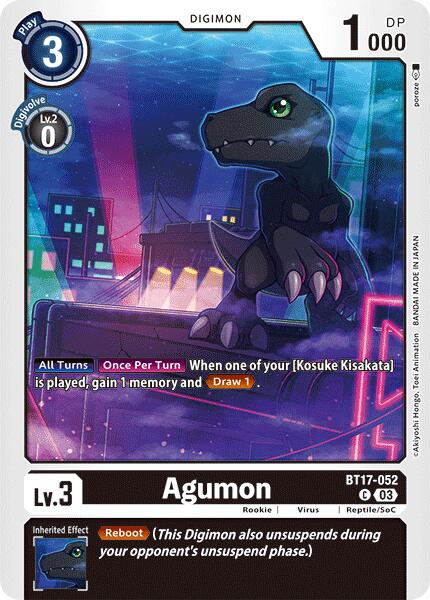 Agumon [BT17-052] - BT17-052 [Secret Crisis] | Amazing Games TCG