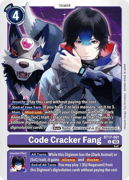 Code Cracker Fang [BT17-091] [Secret Crisis] | Amazing Games TCG