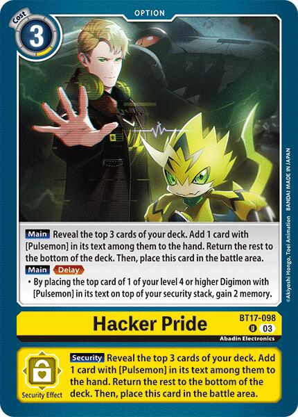 Hacker Pride [BT17-098] [Secret Crisis] | Amazing Games TCG