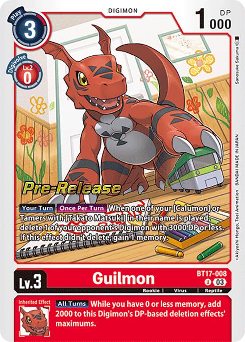 Guilmon [BT17-008] [Secret Crisis Pre-Release Cards] | Amazing Games TCG