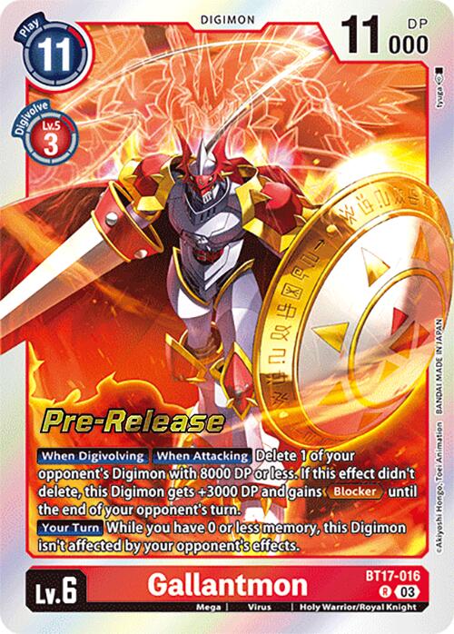 Gallantmon [BT17-016] [Secret Crisis Pre-Release Cards] | Amazing Games TCG