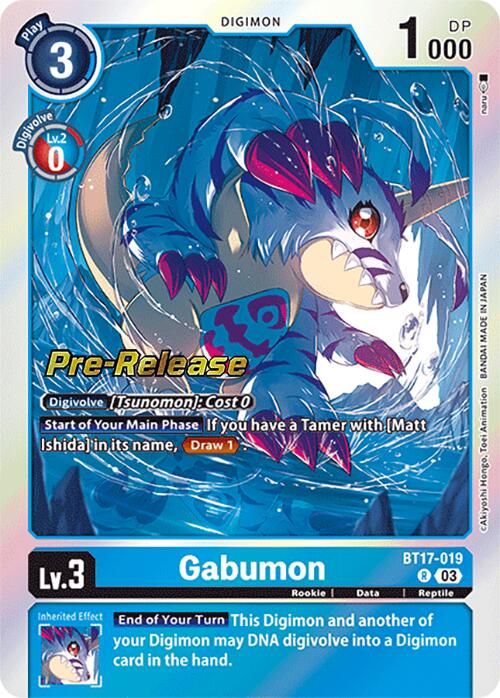 Gabumon [BT17-019] [Secret Crisis Pre-Release Cards] | Amazing Games TCG