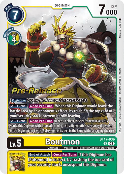 Boutmon [BT17-036] [Secret Crisis Pre-Release Cards] | Amazing Games TCG