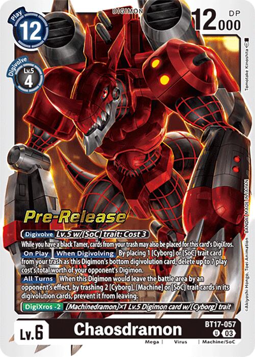 Chaosdramon [BT17-057] [Secret Crisis Pre-Release Cards] | Amazing Games TCG