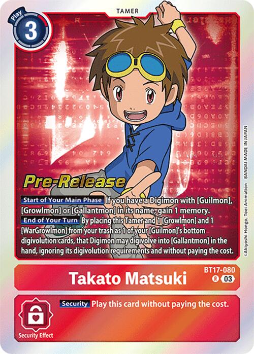 Takato Matsuki [BT17-080] [Secret Crisis Pre-Release Cards] | Amazing Games TCG