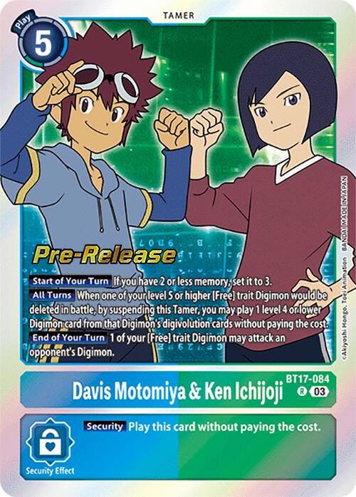 Davis Motomiya & Ken Ichijoji [BT17-084] [Secret Crisis Pre-Release Cards] | Amazing Games TCG