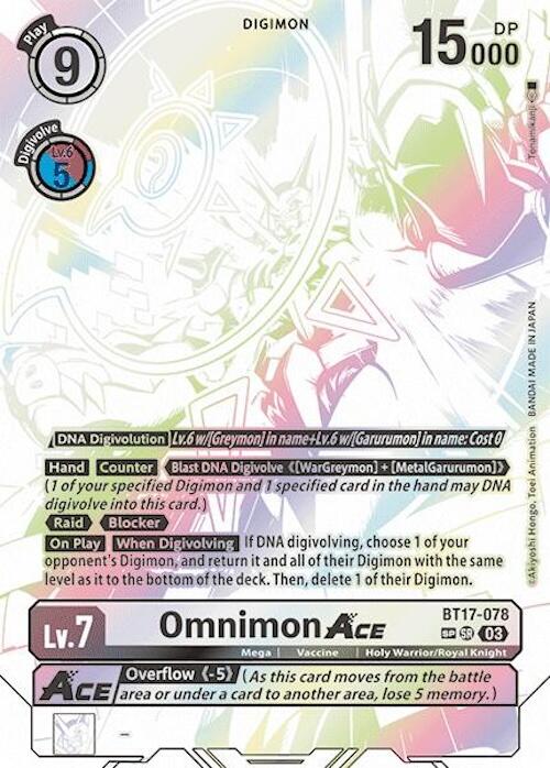 Omnimon ACE [BT17-078] (Textured) [Secret Crisis] | Amazing Games TCG