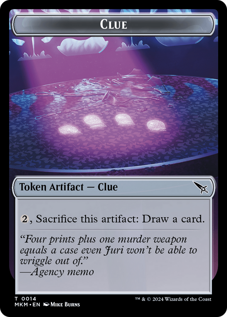 Clue (0014) // A 0041 Double-Sided Token [Murders at Karlov Manor Tokens] | Amazing Games TCG