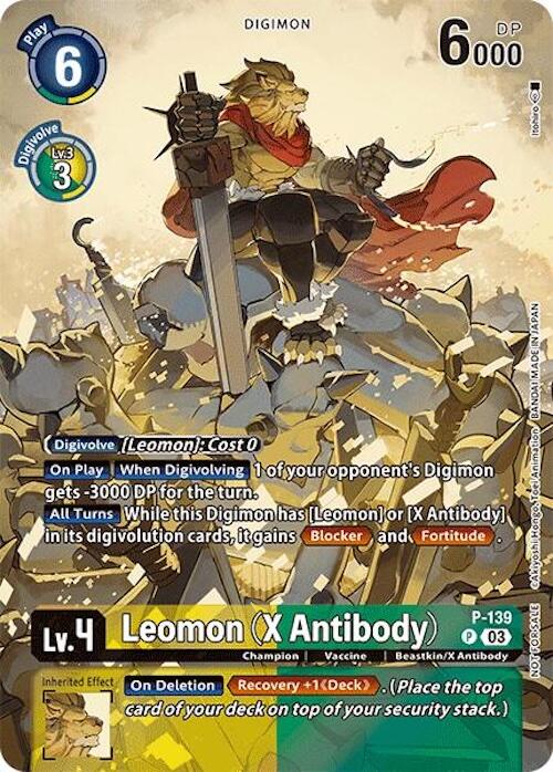 Leomon (X Antibody) [P-139] (Update Pack 2024) [Secret Crisis] | Amazing Games TCG