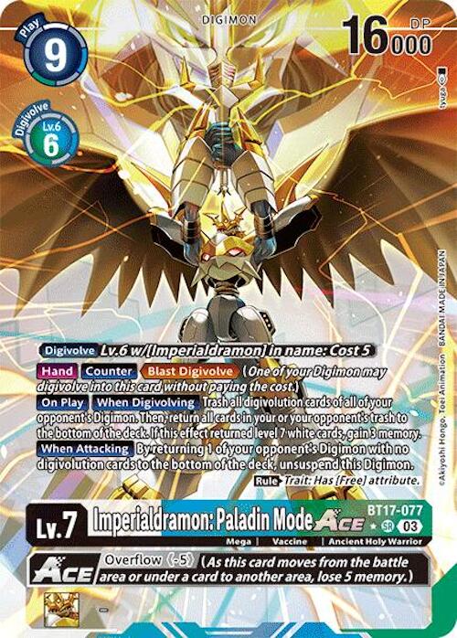 Imperialdramon: Paladin Mode ACE [BT17-077] (Alternate Art) [Secret Crisis] | Amazing Games TCG