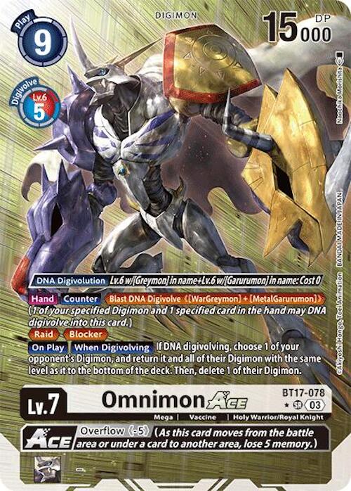 Omnimon ACE [BT17-078] (Alternate Art) [Secret Crisis] | Amazing Games TCG