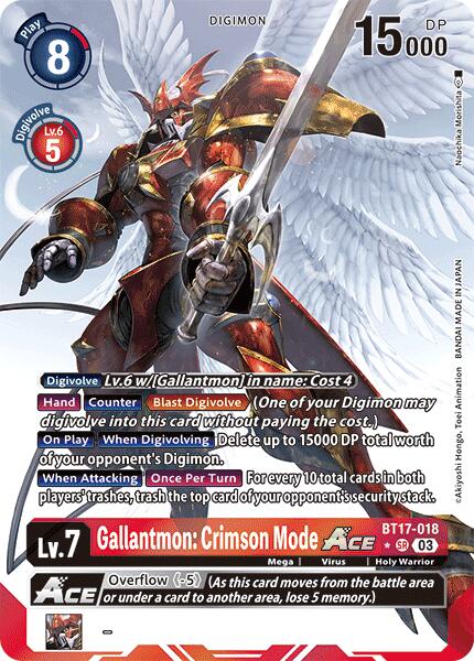 Gallantmon: Crimson Mode ACE [BT17-018] (Alternate Art) [Secret Crisis] | Amazing Games TCG