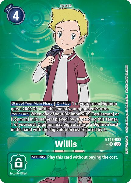 Willis [BT17-088] (Box Promotion Pack: Secret Crisis) [Secret Crisis] | Amazing Games TCG