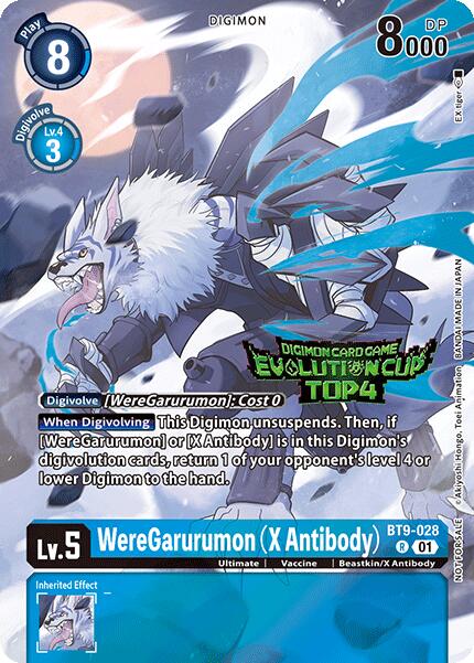 WereGarurumon (X Antibody) [BT9-028] (2024 Evolution Cup Top 4) [X Record Promos] | Amazing Games TCG