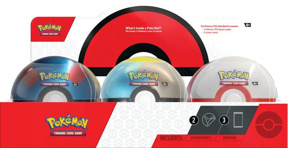 Poke Ball Tin Display (Winter 2024) | Amazing Games TCG