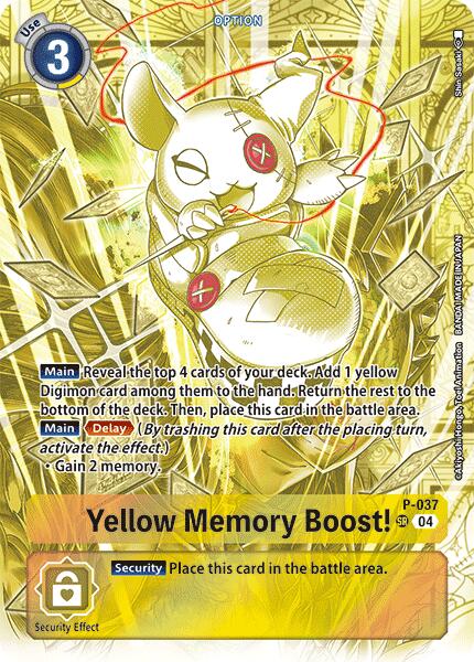 Yellow Memory Boost! [P-037] (Starter Deck 19 Exclusive) [Starter Deck: Fable Waltz Promos] | Amazing Games TCG