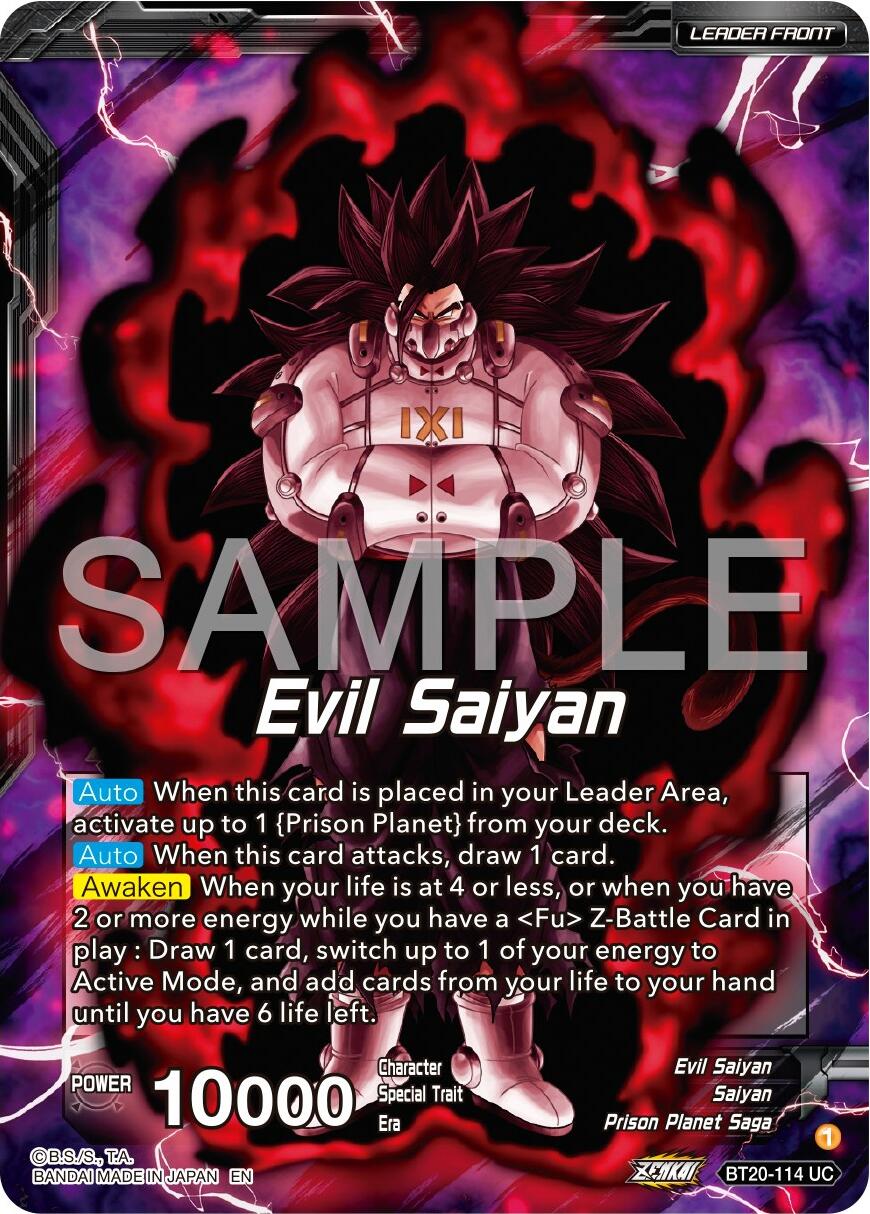 Evil Saiyan // Cumber, Maddening Force (BT20-114) [Premium 7th Anniversary Box 2024] | Amazing Games TCG