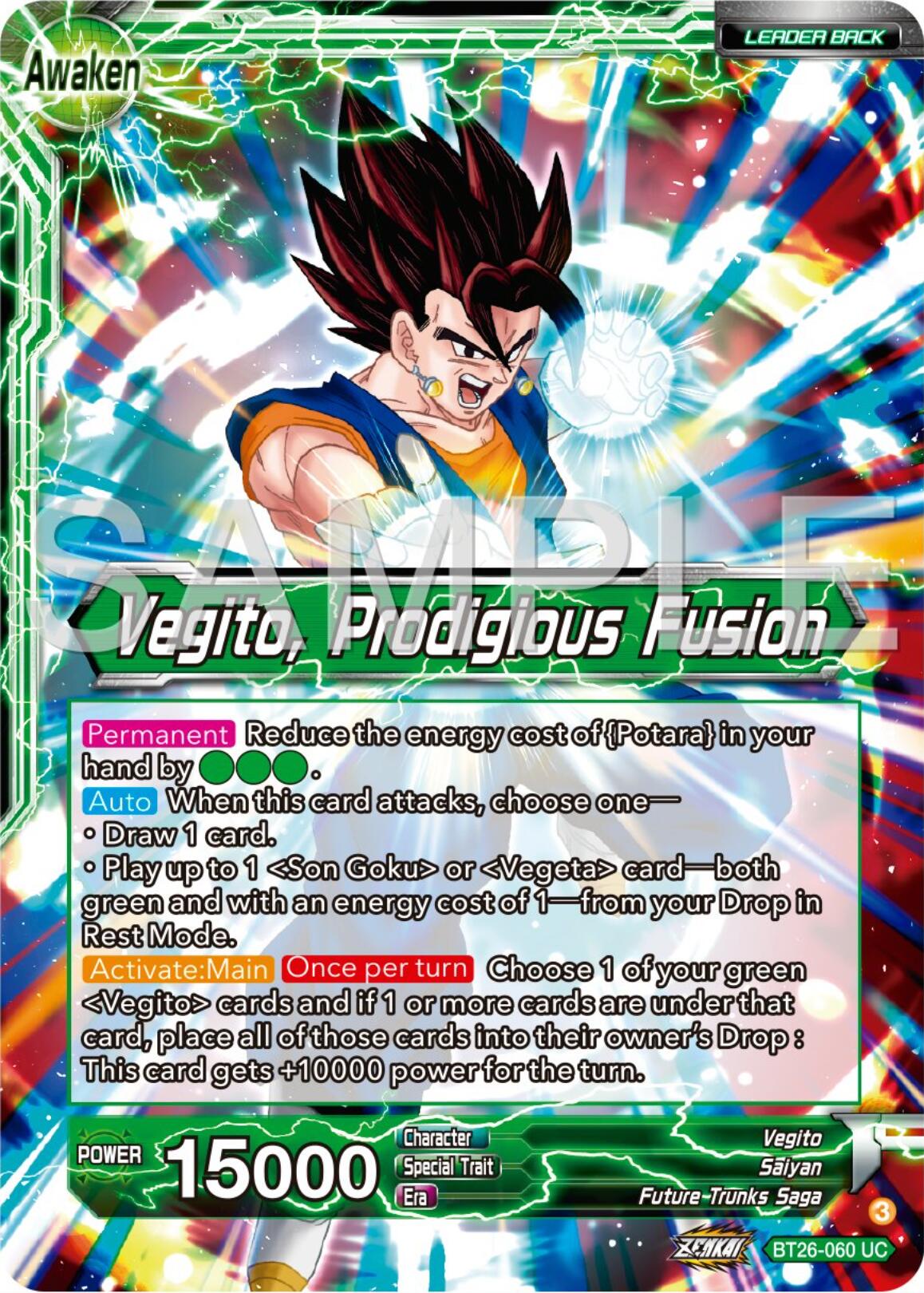 Son Goku & Vegeta // Vegito, Prodigious Fusion (BT26-060) [Ultimate Advent] | Amazing Games TCG