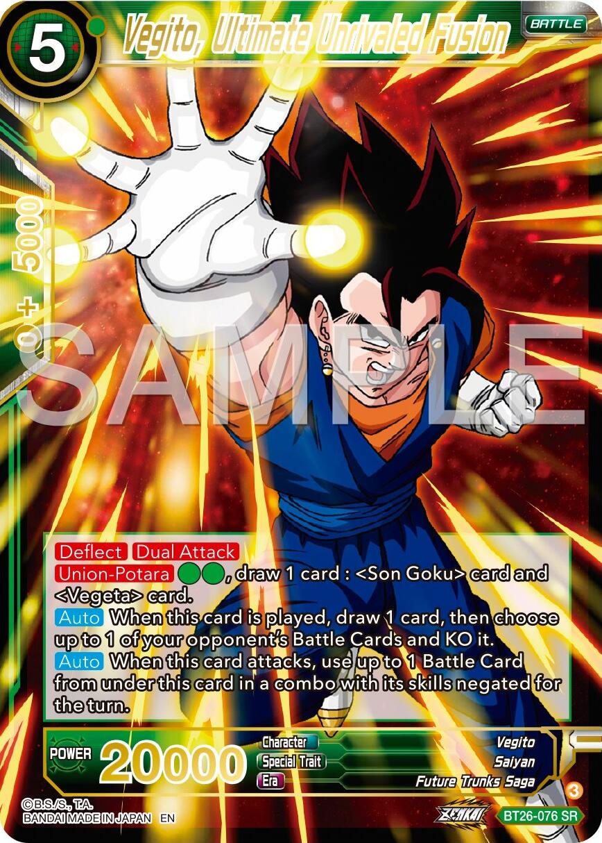 Vegito, Ultimate Unrivaled Fusion (BT26-076) [Ultimate Advent] | Amazing Games TCG